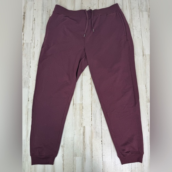 Right Of Way Jogger Pants Mens XL Burgundy Drawstring Casual Stretch - Picture 2 of 11